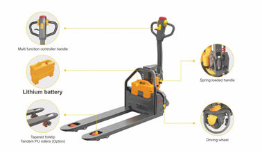 Lithuim Battery Electric Pallet Jet ، رافعة كهربائية صغيرة ، سعة تحميل 1.2 طن ، شاحنة رافعة كهربائية المزود