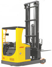 Stable Electric Mast Reach Truck , 2 Ton Forklift Warehouse Lifing Equipment